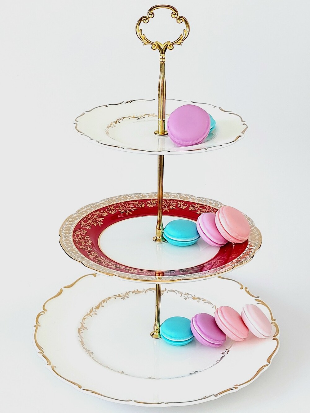 Authentic English Bone China 3-Tier Cake Stand | Royal Doulton & Royal Stafford